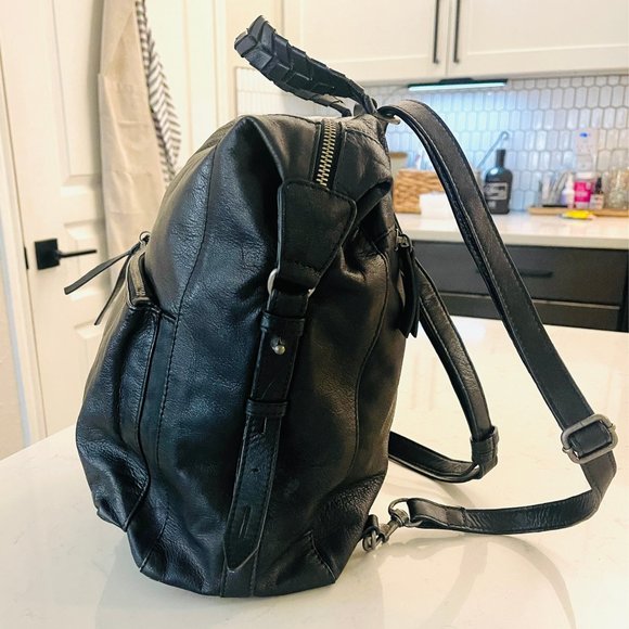 Lucky Brand Leather Convertable Backpack Daypack - Picture 5 of 12